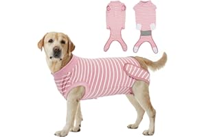 Hjumarayan Body Cane Post Operatorio Femmina - Tutina Post Operatoria Cane, Body Chirurgico Cani Femmina, Tuta Chirurgica Cani, Pigiama Maglietta Pettorina, Rosa XXL