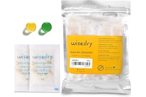 Wisedry Silica Gel Sachets, [2g x 120 Packs] Food Grade Desiccant Sachets, Silica Gel Packets for Clothes, Food, Storage Boxes