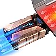 KLIM™ Cool + Sistema di Raffreddamento Laptop in Metallo – Il più Potente – Air Vacuum USB per Raffreddamento Immediato – Cooling Pad Contro Il Surriscaldamento [ Nouva Versione 2020 ]