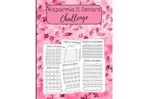 Libro Del Risparmio Di Denaro: Diario di monitoraggio del risparmio soldi di 100 pagine | Un modo semplice per risparmiare | €100, €250, €300, €500, ... €10000 | budget planner challenge italia