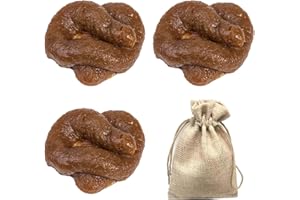 WUSANNA Kackhaufen 3 Stück Kackhaufen Scherzartikel Scheißhaufen Scherzartikel für Erwachsene Prank Kackhaufen Spielzeug Kackhaufen mit Drawstring Tasche für Halloween April Fools