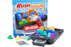 ThinkFun - Rush Hour | Juguetes Niños 8 Años o Más | Juego Mesa con 40 Desafíos | Juego de Mesa 8 Años Lógica | Rompecabezas Niños | Regalo Navidad