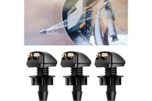 RUMGUG 3 Piccoli Getti Lavavetri per Parabrezza, Uugelli Spruzzatori Universali Acqua Tergicristallo con Ugello Auto Parabrezza Anteriore Ugello Doppio Foro Finestra Rondella Ricambio Spruzzatore (1.6*2.9M)