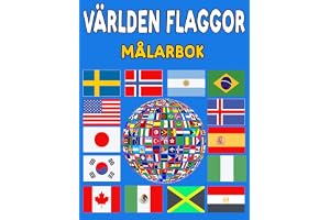 Världen Flaggor Målarbok.: Färgguide och kunskap om världens länder.