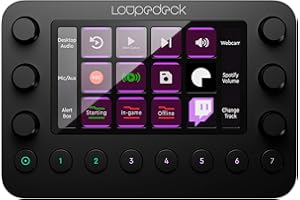 Loupedeck Live - La Console Personnalisable pour la Diffusion de Contenu en Direct, Le Montage Photo et vidéo avec Boutons, Cadrans et écran Tactile LED Personnalisables