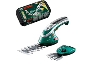 BOSCH HOME AND GARDEN Juego de cortasetos y cortacésped a batería Bosch - Isio (3,6 V 1,5 Ah, juego de 2 cuchillas, cargador)