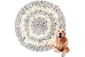 CUEYU Pet Dog Snuffle Mat, Washable Dog Feeding Training Mat Encourages Natural Foraging Skills, 40x40cm Flower Shape Anti Slip Sniffing Games Nose Work Smell Foldable Mat for Puppy Dog