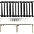 Grehitk 12PC 45 Degree Angle Support Bracket, Pergola Kit Heavy Duty Connector Brace Bracket Kit for Pergolas for for Gazebos Patio Pergolas Log Cabin Elevated Wood Stand Kit