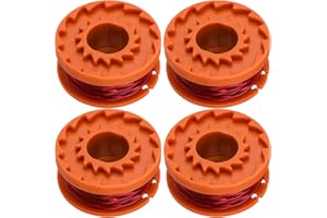 Replacement Strimmer Line Compatible with Worx 4Pcs, Mellbree 3M Strimmer Wire Lawn Mower Strimmer Spool Grass Trimmer Spool Replacement Trimmer Spool Lawn Mower Line