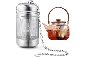 MsTeco Filtro Per Tè In Acciaio Inox 316 Colini da Tè per Tè Sfuso Infusore Infusore per Tisane Palline da Tè 8 * 4cm Filtro de Te Acciaio Inossidabile per Tè per Tazza/Teiera/Bollitore