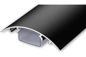 ALUNOVO TV Diseño canaleta para Cables Estructura Fina de Negro Mate en Diferentes Longitudes (Longitud: 20cm)