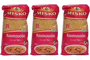 HELLENIKOS 3x 500 g Set Kous Kous aus Griechenland Hartweizengrieß Hartweizen griechischer Grieß 1,5 kg KusKus Cous Cous couscous Grieß Hartweizengrieß + Probiersachet Olivenöl aus Kreta a 10 ml