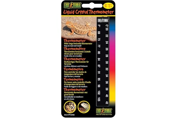 Exoterra Thermomètre LCD de 20° à 42° Celsius pour Reptiles et Amphibiens