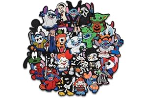 BSNRDX Shoe Charms, 30 Piezas Accesorios Crocs, kawaii Crocs Charms, Adornos de Zapatos de PVC, decoración de zapatos, Halloween, Fiesta Cumpleaños, zuecos y pulseras, para niños y niñas