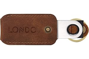 Londo Étui en Cuir véritable avec Porte-clés pour Ledger Nano S Bitcoin Wallet Unisexe (Noir)