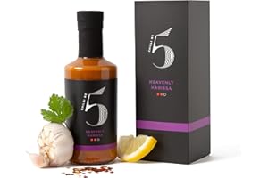 CHILLI NO. 5 Chilli No.5 | Heavenly Harissa, Sauce Piquante Gourmet, Végane, Sans Gluten, Sans Colorants ni Arômes Artificiels, Bouteille de 200 Millilitres