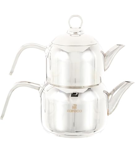 Korkmaz A079-01 Kappa Mega Tea Pot Set Caydanlik Takimi theepotten set