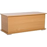 Deuba Baúl de Almacenamiento de Madera Jersey Blanco ...
