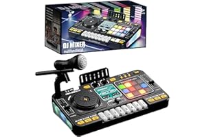 RATSTONE Platine Dj Enfant,Dj Enfant,Table De Mixage Enfant,Table Dj Enfant,Platine Dj Débutant,Bluetooth Avec Microphone Réglable,Effet De Lampe Dégradé,Convient Aux Enfants De 3 à 12 Ans Et Aux Débutants