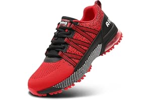 Sumateng Chaussures de Course Homme Femme Chaussures de Sport Baskets Respirantes et Antichocs Outdoor Tennis Running Fitness Jogging Sneakers Noir Gris Rouge Bleu Vert 34-46EU