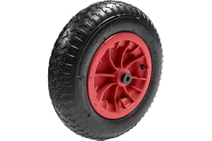 KetoPlastics 14" RED Pneumatic Wheel/Replacement wheel (3.50-8) COMPLETE