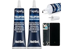TIEPETLY Display Kleber 30ml, Universal Flüssigkleber Extra Stark, zum Verkleben von Smartphone Schalenteilen, Displays, Touchscreens, Glas, Schmuck, Keramik
