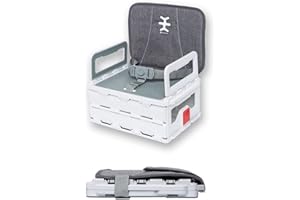 Nikidom Mobiele opvouwbare booster sitplek, kindersitplek as booster sitplek, grys, 15 kg/ 6+ maande