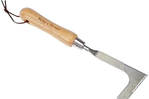 Kent & Stowe désherbeur manuel – Couteau grattoir en acier inoxydable, couteau pour gratter les joints avec manche en frêne, longueur : 28,5 cm