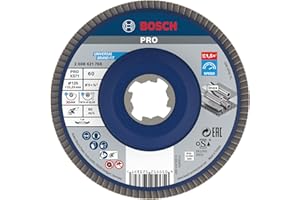 Bosch Accessories Bosch Professional 1x Fächerschleifscheibe X571 Best for Metal X-LOCK (für Metall, Ø 125 mm, P 60, gewinkelte Ausführung, Zubehör Winkelschleifer)
