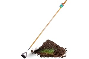 Growers Own Stainless Steel Garden Dutch Hoe with Strong Ash Wood Handle – Heavy Duty Garden Hoe for Beds, Borders & Pathways. Durable Soil Weeding Tool for Beginners & Professional Growers