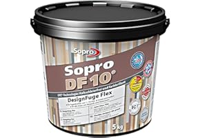 Sopro DF 10® DesignFuge Flex | silbergrau - zementärer, flexibler, schnell erhärtender und belastbarer Fugenmörtel | silbergrau (5 kg)