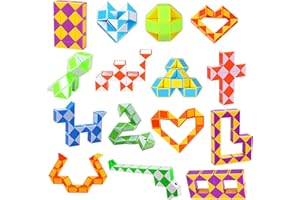 LOPKJ 15 Pack Mini Cubo di Serpente Giocattolo Magico, Blocchi Cubici di Serpenti Magici Cubetti di Velocità 24 Blocchi Magic Snake Cube Snake Twist Puzzle Toys for Kids Party Bag Fillers,Colore Casuale