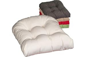 Beo Coussin d’Assise 40x40 cm Semi-Circulaire | Fabriquée en UE | Galette de Chaise Respirante | Coussin de Chaise résistant aux UV | Coussins de Jardin | Coussin pour Chaises | Beige Clair