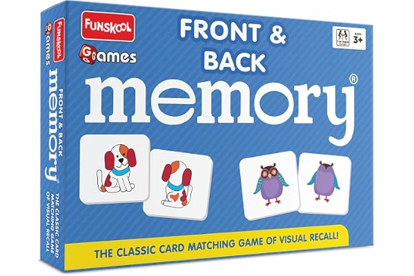 Funskool Games - Memory Front And Back, Educational matching picture game for children, kids & family, 1 - 4 players, 5 & above