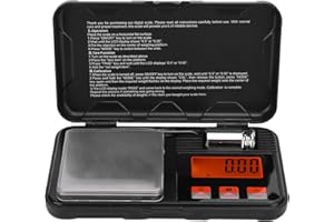 DEROR 200x0.01gram Portable Digital Pocket Scale with Back-lit LCD Display Weighing Scales, Pocket Scales for Gold, Jewellery, Food(Batteries Included)