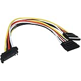 Goobay 95114 Câble d'alimentation PC Y / Adaptateur d'alimentation / Splitter SATA ; SATA 1x femelle vers 2x mâle 2x SATA sta