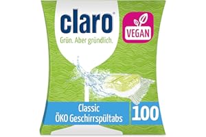 Claro Classic tabletki do mycia naczyń, Bez fosforanów/biodegradowalne, 100 sztuk