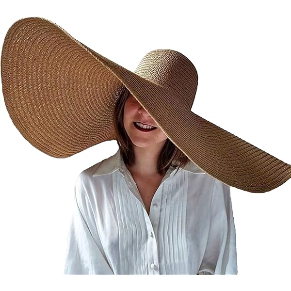 ZZDH Cappello ​Paglia Estate Unisex Sun Hat Casual Vacanze Cappello di Paglia Donne Wide Brim Beach Jazz Uomo Cappelli Chapeau Pieghevole (Color : 2, Size : 55 58cm