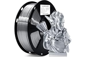 GIANTARM filament PLA 1,75 mm silke silver, 3D-skrivare PLA-filament 1 kg spole