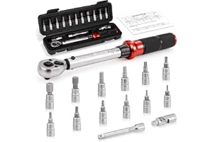 Toolwiz Momentnyckel 1/4" 2-26Nm Noggrannhet ±3% 72 Tänder 15 Delar