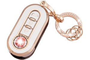 ‎KOAUDB Koaudb Auto Schlüsselhülle Hüllen Schlüsselanhänger Kompatibel mit FIAT 3 Tasten 500 500L Brava Bravo Doblo Ducato Fiorino Punto Panda Qubo Scudo Stilo Lancia Flip Folding Key Fob (R-Fia-W)