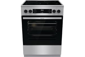 Gorenje 60 cm Freestanding Ceramic Cooker GECS6C70XC – Premium 4-Zone Ceramic Hob with Fan-Assisted Oven & AirFry Function