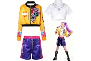 Taechalingo Korea Pop singer Kostüm Kinder,Anime Cosplay Costume Kostüm,Hunter Cosplay Costume Outfit Mädchen,Kpop Band für Kinder Halloween Karneval Bühnenkleid Rollenspiel