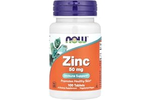 Now Foods Zinc, 50 mg, 100 comprimidos