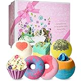7 Natural Bath Bombs, STNTUS Handmade Bath Bombs for Women, Spa Bubble Fizzies, Luxurious Gift for Women Girls Kids, Beauty G