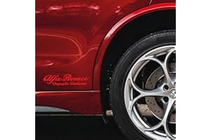PUMU ADESIVI COMPATIBILI CON ALFA ROMEO GIULIETTA MITO ORGOGLIO ITALIANO PER FIANCATA GONNA STICKER (ROSSO)