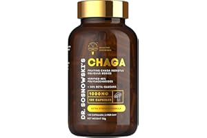 DR SOSNOWSKI'S Dr. Sosnowski's BioActive Chaga Mushroom Capsules | 1000mg High Strength Chaga Extract for Daily Support (120 Capsules)