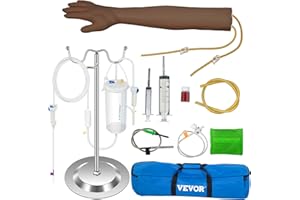 VEVOR Scientific Injektionsarm Intravenöse Injektion, Trainingsarm Komplette intravenöse Injektion, Injektionsarm Braun Training Modell Blutentnahmearm Venenpunktion Medizin- und Pflegestudenten