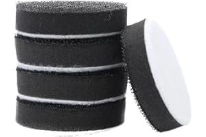 DRHOMEAM 5Pcs Soft Foam Buffering Interface Pad 2 Inch 3 Inch 12mm Soft Density Foam Cushion Sponge Buffer Backing Pads for Sanding Polishing Buffing Discs(75mm)