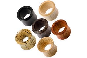 Fly Style Flesh Tunnel Ohrplug - Piercing-Schmuck aus Holz